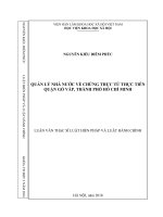 Quản lý Nhà nước về chứng thực từ thực tiễn quận Gò Vấp, Thành phố Hồ Chí Minh (Luận văn thạc sĩ)