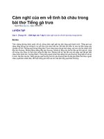 Cảm nghĩ của em về tình bà cháu trong bài thơ tiếng gà trưa