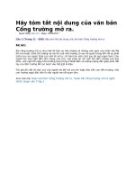 Hãy tóm tắt nội dung của văn bản cổng trường mở ra