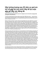 Hãy tưởng tượng sau 20 năm xa quê em trở về gặp bà của mình hãy kể lại cuộc gặp gỡ đầy xúc động đó