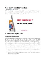 Các bước tạo lập văn bản