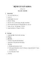 Bệnh án sản khoa  chuyển dạ