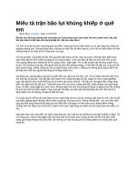 Miêu tả trận bão lụt khủng khiếp ở quê em