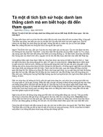 Tả một di tích lịch sử hoặc danh lam thắng cảnh mà em biết hoặc đã đến tham quan