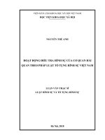 Hoạt động điều tra hình sự của cơ quan Hải quan theo pháp luật tố tụng hình sự Việt Nam (Luận văn thạc sĩ)
