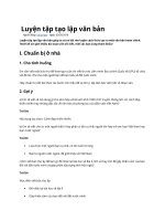 Luyện tập tạo lập văn bản