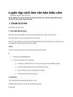 Luyện tập cách làm văn bản biểu cảm