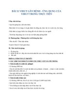 Giáo án Sinh học 10 bài 31: Virut gây bệnh. Ứng dụng của virut trong thực tiễn