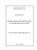 Rào đón trong giao tiếp mua bán của người việt vùng tây bắc 