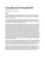 Tả cô giáo em khi đang giảng bài