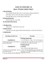 Giáo án Sinh học 10 bài 9: Tế bào nhân thực (tiếp theo)
