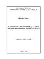 Phát triển công chúng báo điện tử qua fanpage (khảo sát trên fanpage thanhnien vn và tuoitre vn từ 1 2017 đến 8 2017) 