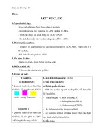 Giáo án Sinh học 10 bài 6: Axit nuclêic