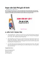 Soạn văn bài phò giá về kinh
