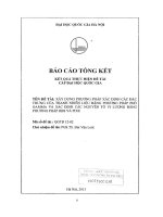 Xây dựng phương pháp xác định các đặc trưng của thanh nhiên liệu bằng phương pháp phổ gamma và xác định các nguyên tố vi lượng bừng phương pháp RBS và PIXE 