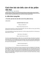 Cách làm bài văn biểu cảm về tác phẩm văn học