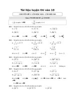 Chuyên đề căn bậc hai  căn bậc ba