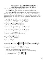 BẤT ĐẲNG THỨC ÔN THI VÀO 10