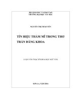 Một số tín hiệu thẩm mĩ trong thơ trần đăng khoa 