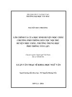 Lỗi chính tả của học sinh huyện mộc châu tỉnh sơn la (trường PTDTNT mộc châu, trường THPT tân lâp) 