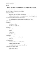 Giáo án Sinh học 10 bài 15: Thực hành một số thí nghiệm về enzim