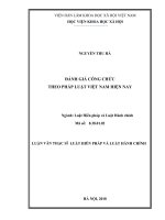 Đánh giá công chức theo pháp luật Việt Nam hiện nay (Luận văn thạc sĩ)