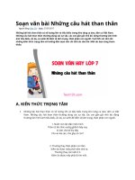 Soạn văn bài những câu hát than thân