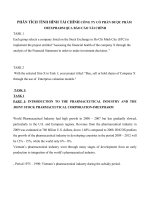 PHÂN TÍCH TÌNH HÌNH tài CHÍNH CÔNG TY cổ PHẦN dược PHẨM IMEXPHARM QUA báo cáo tài CHÍNH e 