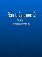 Bài giảng đầu thầu mua sắm hàng hóa