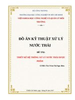 Thiết kế hệ thống xử lý nước thải dược phẩm công suất 2000 m3/ngày đêm