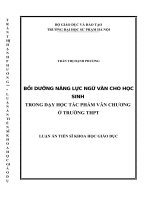 Bồi dưỡng năng lực ngữ văn cho học sinh trong dạy học tác phẩm văn chương ở trường THPT5