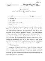 Ban cam ket tu duong, ren luyen, phan dau 2019