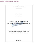 Chiến lược marketing mix tại công ty TNHH asiatica travel  