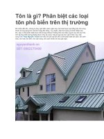 Tôn là gì? What is tole? Phân loại, phân biệt các loại Tôn Lạnh, Tôn Kẽm, Tôn Mát