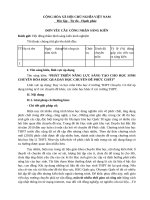 PHÁT TRIỂN NĂNG LỰC SÁNG TẠO CHO HỌC SINH CHUYÊN HÓA HỌC QUA DẠY HỌC CHUYÊN ĐỀ PHỨC CHẤT