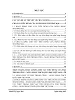 NÂNG CAO CHẤT LƯỢNG CHO VAY TIÊU DÙNG của PHÒNG GIAO DỊCH THÀNH CÔNG – NGÂN HÀNG TMCP QUÂN đội VIỆT NAM