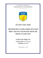 Mô hình hóa và điều khiển máy phát điện cảm ứng nguồn kéo trong hệ thống tuabin gió 