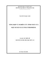 Tổng hợp và nghiên cứu tính chất của một số dẫn xuất polythiopene