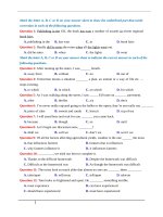 Đề Thi Thử Môn Tiếng Anh THPT 2019