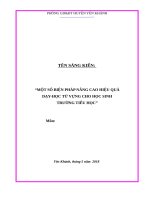 Chuyên đề: một số biện pháp nâng cao hiệu quả dạy học từ vựng cho học sinh trường tiểu học khánh nhạc a