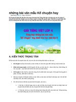 những bài văn mẫu kể chuyện hay