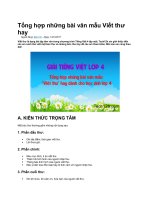 Tổng hợp những bài văn mẫu viết thư hay