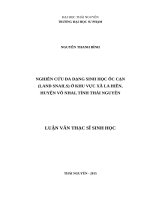 Nghiên cứu đa dạng sinh học ốc cạn (land snails) ở khu vực xã la hiên, huyện võ nhai, tỉnh thái nguyên 