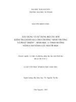 Xây dựng và sử dụng bộ câu hỏi kiểm tra đánh giá cho chương sinh trưởng và phát triển –sinh học 11 theo hướng nâng cao năng lực người học 