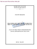Hoạt động xúc tiến trong marketing điện tử tại công ty du lịch vietravel  