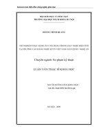 Thí nghiệm thực hành ảo ứng dụng trong dạy nghề điện ôtô tại trường cao đẳng nghề kỹ thuật công nghiệp việt nam   hàn quốc  nghệ an  