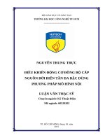 Điều khiển động cơ đồng bộ cấp nguồn bởi biến tần đa bậc dùng phương pháp mô hình nội 