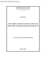 Phát triển logistics xanh tại việt nam trong điều kiện hội nhập kinh tế quốc tế  