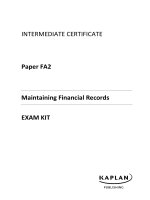 ACCA paper FA 2 exam kit 