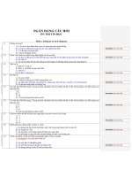 Ngan hang cau hoi trac nghiem tin hoc cơ sở